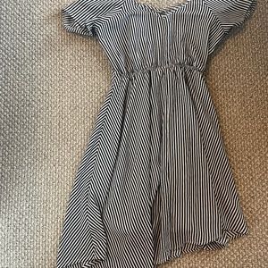 Striped off the shoulder dress
